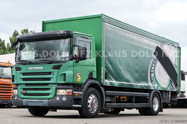 LKW mit Getränkeaufbau SCANIA P 340 Getränkewagen Kamera LBW