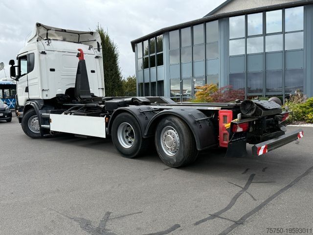 Camión portacontenedores de gancho SCANIA G 440 LB 6x2 Knickhaken Retarder, Klima