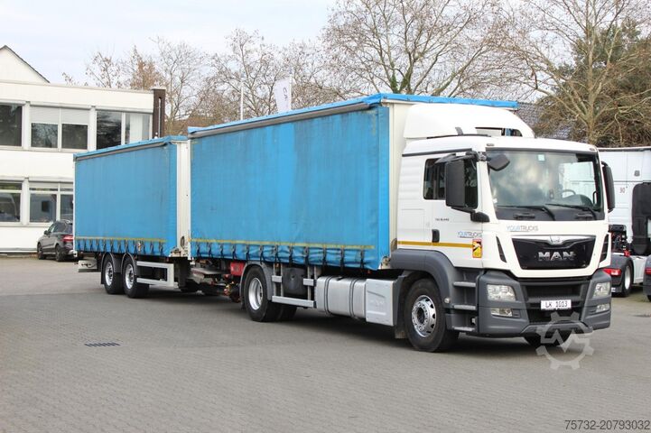 Camion plateau avec bâche MAN TGS 18.440 Plane Zug Schlafplatz AHK Retarder
