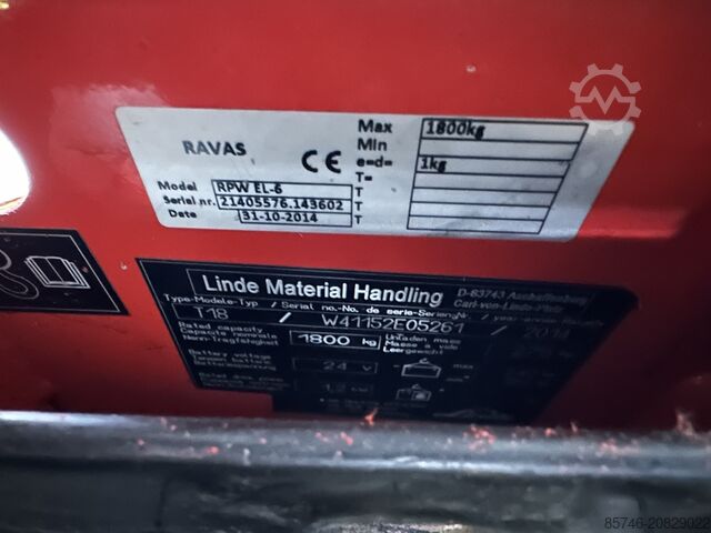 T 18 * DEMO !! Pyroban EX 3G / Zona 2 * RAVAS !! Batería NUEVA !! LINDE T 18 * DEMO !! Atex Pyroban EX 3G / Zone 2 * RAVAS !! NEW battery !!