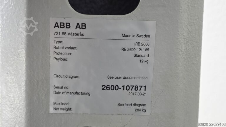 Robot industrial ABB ABB IRB 2600-12/1.85 Type B
