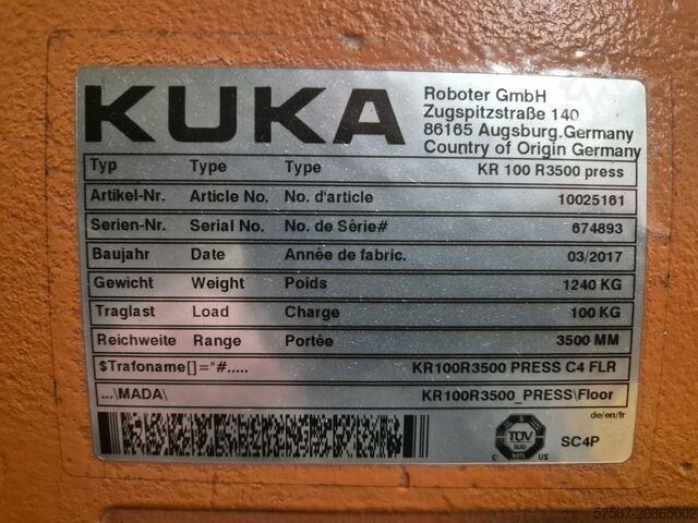 Board loader "STR 4" KUKA KR100 R3500 press