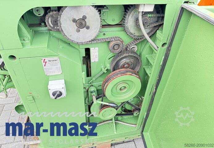 Strugarka czterostronna szeroka KUPFERMUHLE 60 na 6 głowic do mokrego drewna