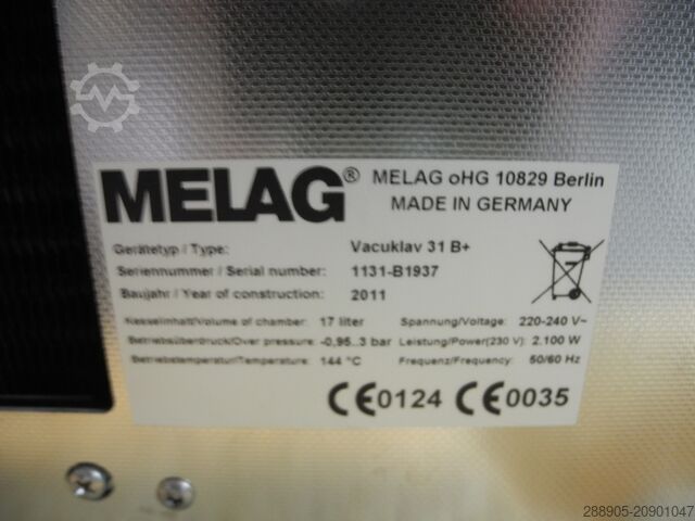Autoclave Melag Vacuklav 31 B+