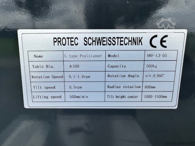 Placa giratoria de soldadura,Placa giratoria,Posicionador Protec L Manipulator HDL 1000