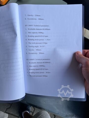 Meja putar pengelasan, Meja Putar, Pengatur Posisi Protec 3 Achs Positionierer 10 To KT 10000 HV