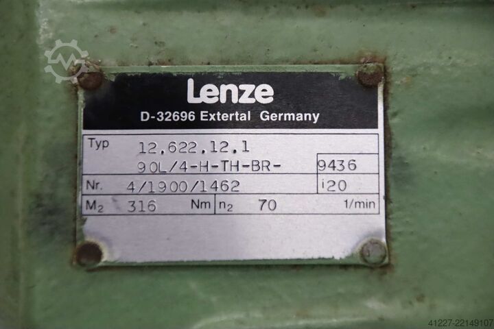 Vaihdemoottori 1,5 kW 70 r/min Lenze 12.622.12.1  90L/4-H-TH-BR-