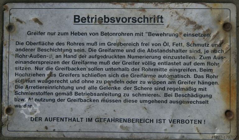 Pipe grabber KRINGS Durchmesser max 150cm