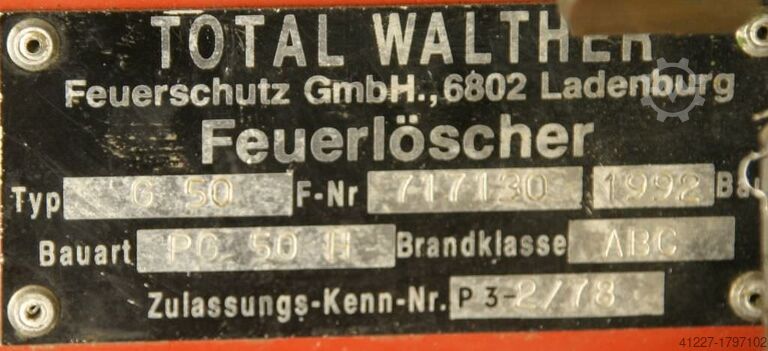 Feuerlöscher Pulver TOTAL G 50