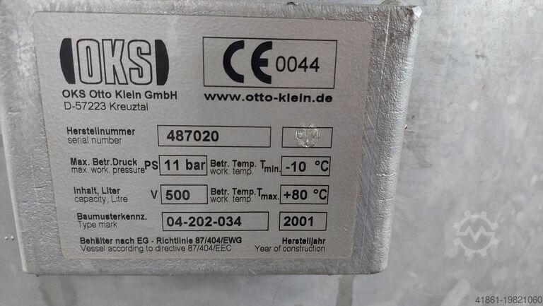 Posoda za stisnjen zrak OKS 500 L