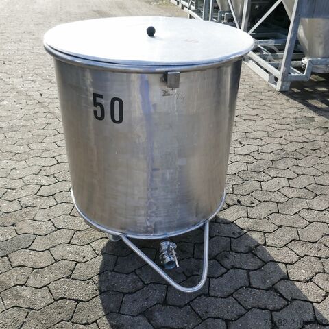 350 Liter fahrbarer Behälter aus V2A auf Rollen  9811