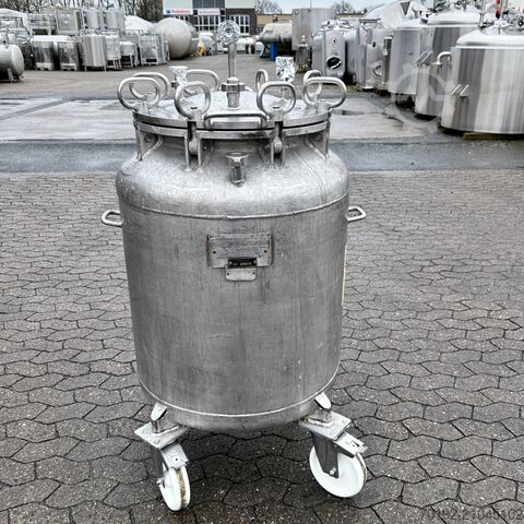 300 Liter fahrbarer Behälter aus V4A  9802