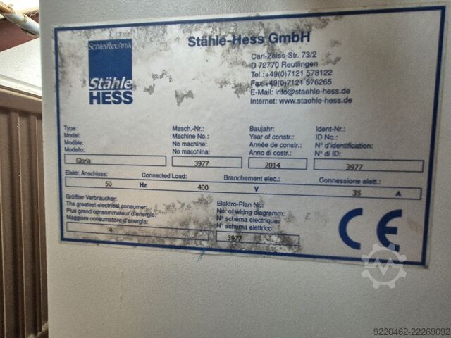 フレーム研削盤 Stähle-HESS Gloria
