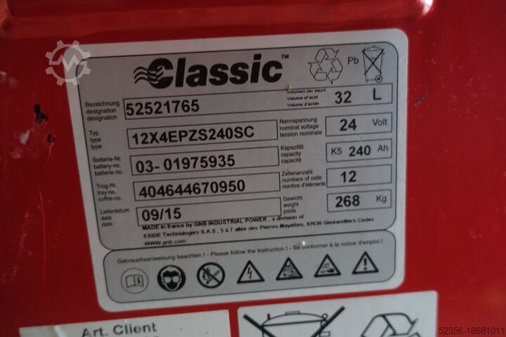 Вилковий навантажувач Batterie Doppeltrogbatterie Manitou 48V 4PzS240 Hubarbeitsbühne Teleskop