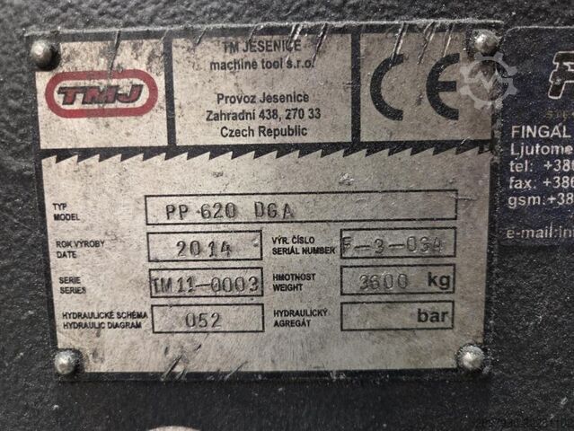 TMJ PP 620 DGA – Sharrë me shirit hidraulike TMJ PP 620 DGA 