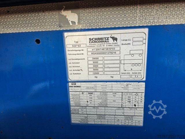 Полуприцеп с сменным кузовом SCHMITZ CARGOBULL Tankchassis mit Tankcontainer, 424.676 KM