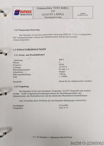 Fresadora de pórtico Dufieux Vertamill 235 FN22