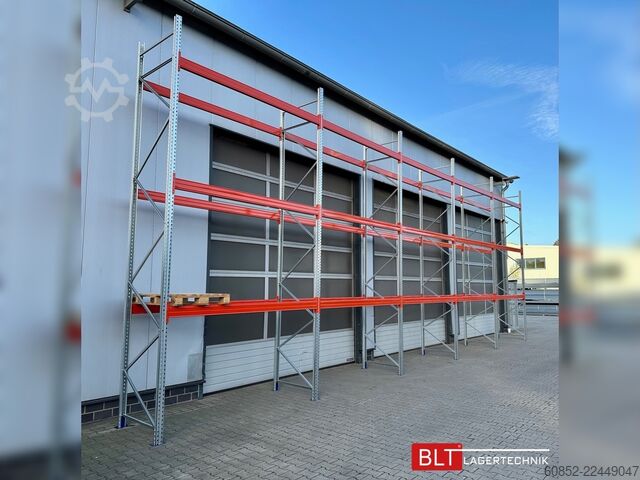 Estante resistente ca. 14 lfm. Palettenregale H: 550cm Fachlast: 3000 kg , 60 Palettenplätze