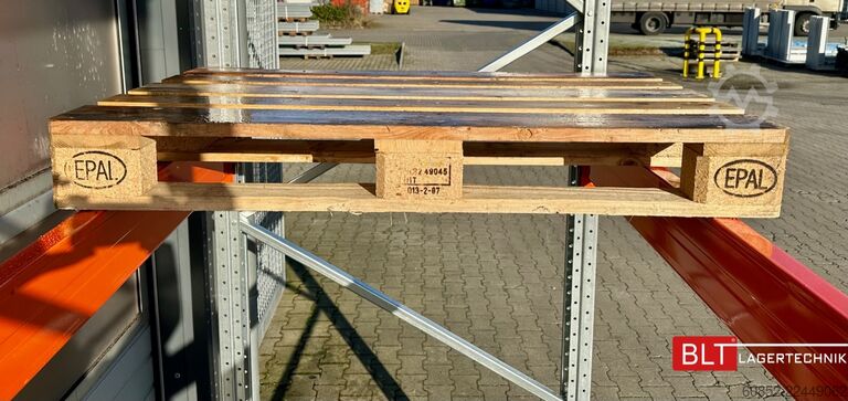 Prateleira industrial robusta ca. 8,4 lfm. Palettenregal H: 500 cm Fachlast : 4500 kg , Schwerlastregal