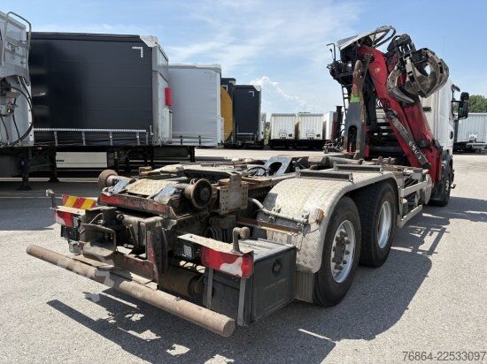 自卸卡车 SCANIA G480 6X2 ABROLLER MIT KRAN  ,RETARDER, EURO 5, SCHROTTGREIFER