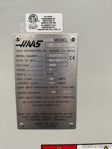 CNC strug Haas ST-15
