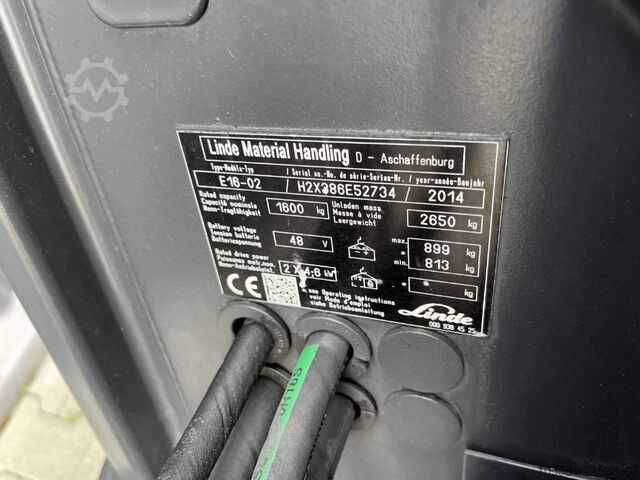 इलेक्ट्रिक 3 व्हील फोर्कलिफ्ट Linde E16-02