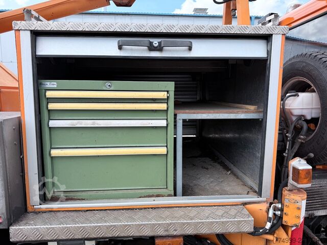 ट्रक-माउंटेड वर्क प्लेटफॉर्म MULTICAR M26 4x4 Hubsteiger auf Wechselsystem KWS