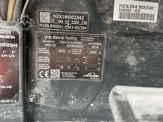 डीजल फोर्कलिफ्ट्स Linde H40D-02