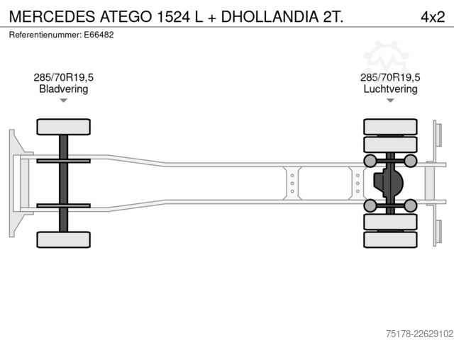Chiếc vali Mercedes-Benz ATEGO 1524 L + DHOLLANDIA 2T.