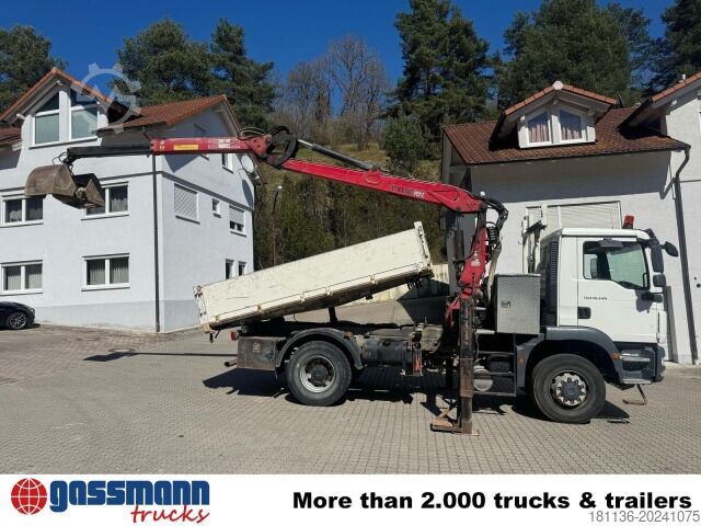 Tippbil MAN TGM 18.340 4x4 BB mit Penz Kran 11.83 SH, Funk