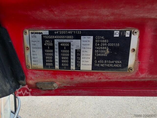 Kiper kamion Scania G450 XT!!10x4 !!AJK KIPPER!!MILIEUKAP!!