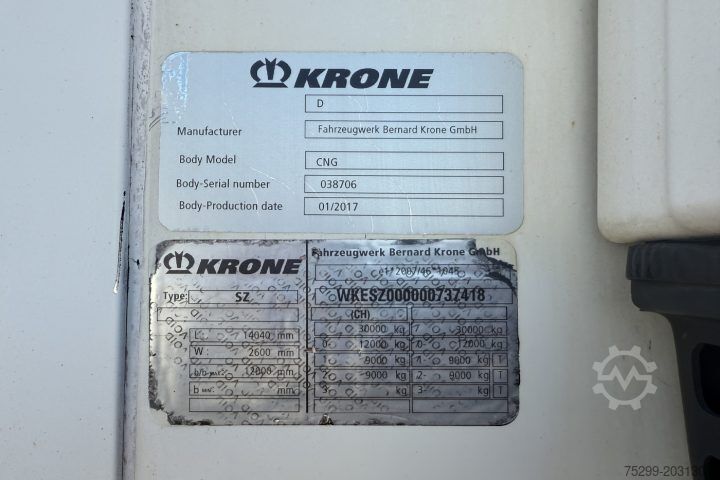 شبه مقطورة مبردة Krone SZ Carrier 1950 /  Swiss-Vehicle