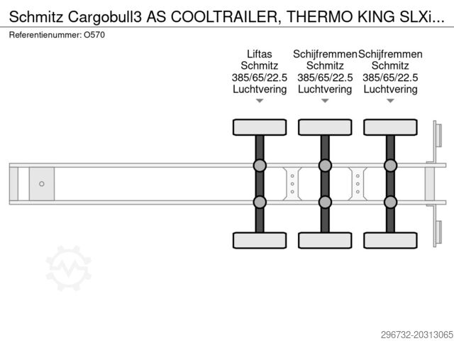 Transporte refrigerado/congelado Schmitz Cargobull 3 AS COOLTRAILER, THERMO KING SLXi SPECTRUM D+E...