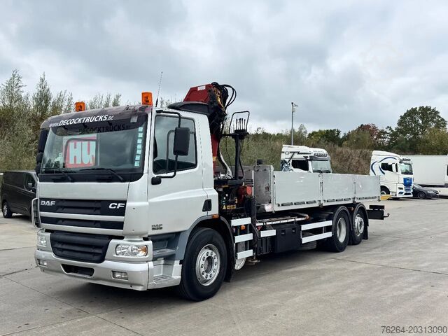Vehículo de recuperación DAF CF 75.310 SCHUIFPLATEAU+LAADKRAAN TOPSTAAT