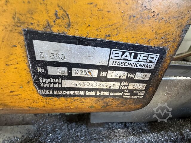 Horizontal metal band saw Bauer S 380