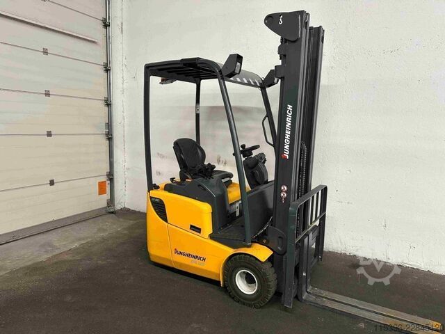 Elektrisk 3 -hjulet gaffeltruck Jungheinrich EFG 110 - TRIPLEX 5,5 m