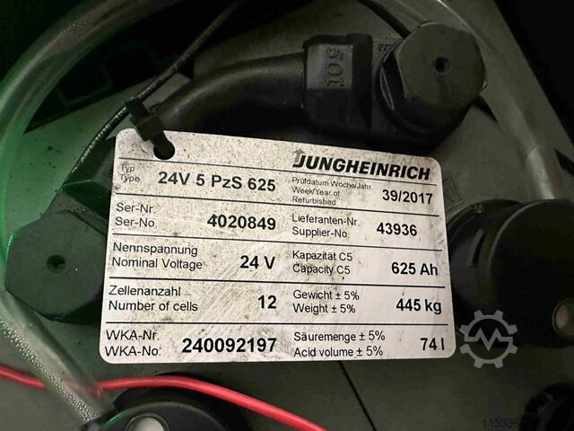 Elektrisk 3 -hjulet gaffeltruck Jungheinrich EFG 110 - TRIPLEX 5,5 m