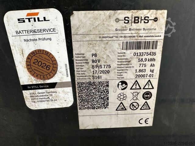 Elektrisk 4 -hjulet gaffeltruck Still RX 60-35 - TRIPLEX 5,4 m