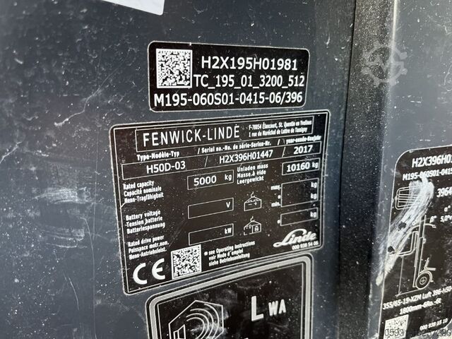 Wózek widłowy z silnikiem wysokoprężnym Linde H50D-02