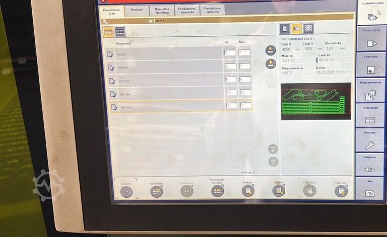 Laser cutting machine TRUMPF TruLaser 5040 Fiber