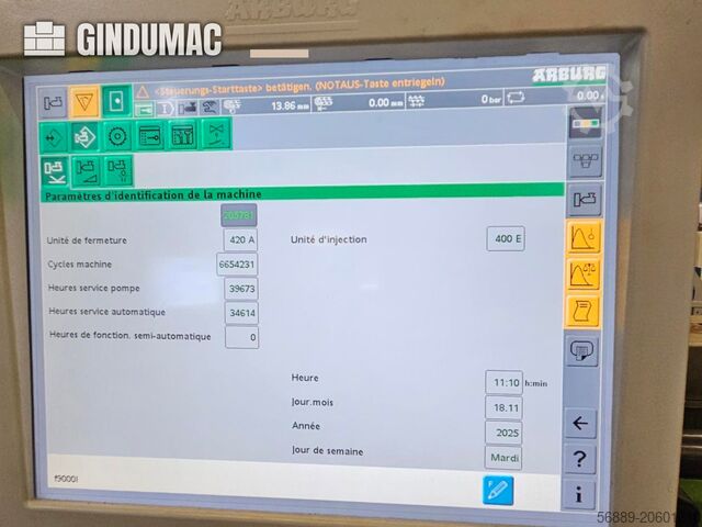 Hydraulic Injection Moulding Machine Arburg 420A 1000-400