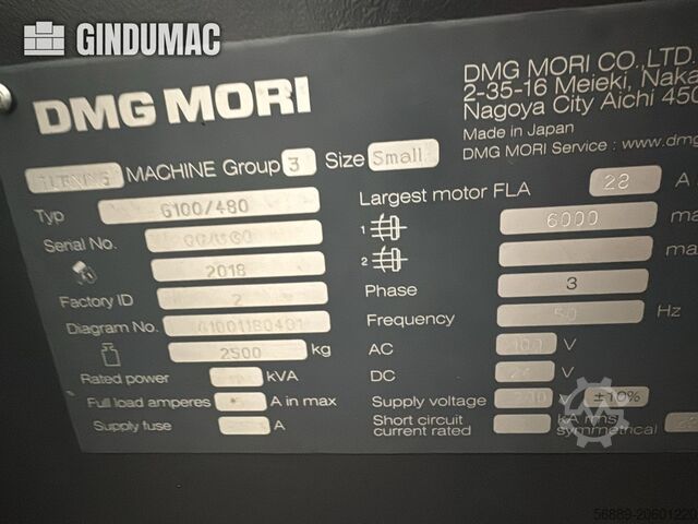 Horizontal Turning Machine DMG MORI G100/480