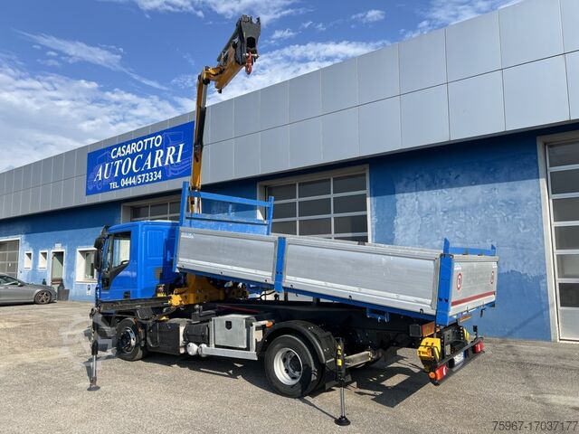 Three-side tipper truck with crane Iveco Eurocargo 120-220L