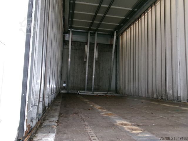 Open trailer with tarp  Tandem Schiebeplane*7,3 m*18 Pal.*2 to LBW*Alus