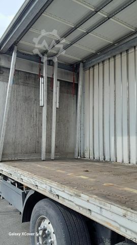 Open trailer with tarp  Tandem Schiebeplane*7,3 m*18 Pal.*2 to LBW*Alus
