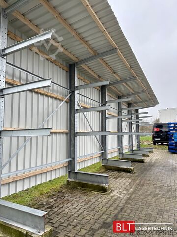 Kandiline hammasratas Kragarmregal mit Dach & Rückwand H:400cm Fuß + 3 Ebenen