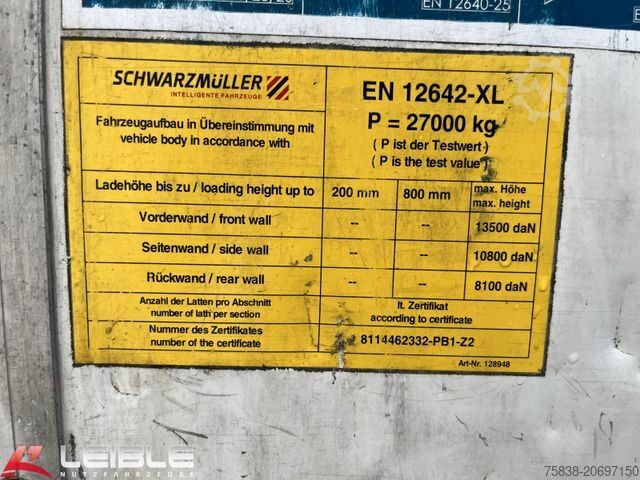 Åben sættevogn med presenning SCHWARZMÜLLER S1*Joloda*Quick Slider*RSAB*Getränke*Code XL*