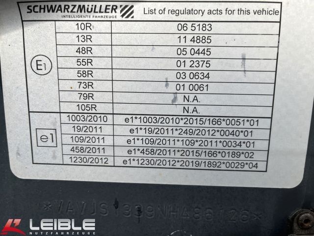 Åben sættevogn med presenning SCHWARZMÜLLER S1*Joloda*Quick Slider*RSAB*Getränke*Code XL*