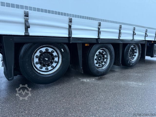 Semi-reboque aberto com lona SCHMITZ CARGOBULL SCS24 MEGATRAILER/LUFT-LIFT/Hubdach/2xLIFT-ACHSE