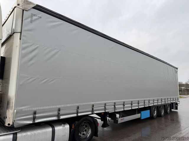 Semi-reboque aberto com lona SCHMITZ CARGOBULL SCS24 MEGATRAILER/LUFT-LIFT/Hubdach/2xLIFT-ACHSE